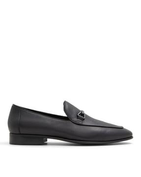 men round-toe slip-on loafers