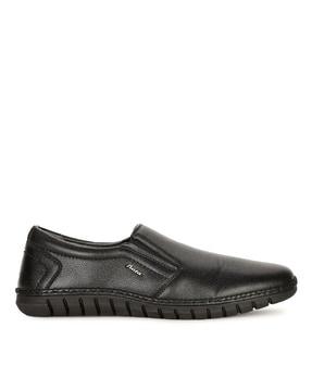 men round-toe slip-on mocassins