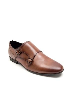 men round-toe slip-on monks