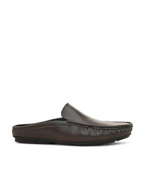 men round-toe slip-on sandals