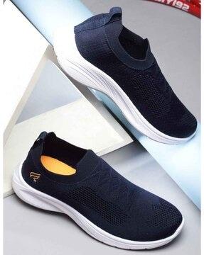 men round-toe slip-on shoes