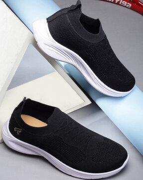 men round-toe slip-on shoes