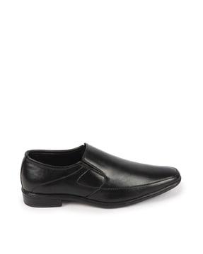 men round-toe slip-on shoes