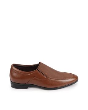 men round-toe slip-on shoes