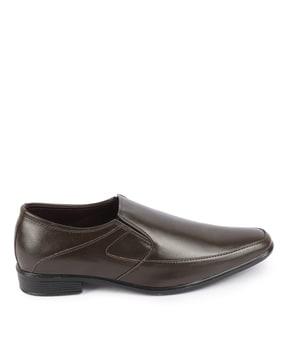 men round-toe slip-on shoes