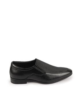 men round-toe slip-on shoes