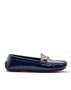 men round-toe slip-on shoes