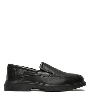 men round-toe slip-on shoes