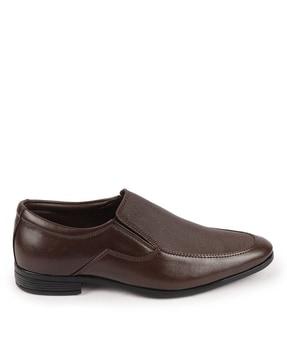 men round-toe slip-on shoes