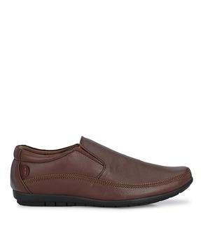 men round-toe slip-on shoes