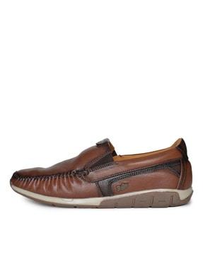 men round-toe slip-on shoes