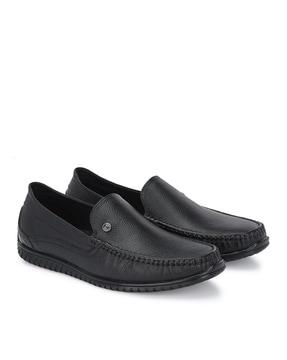 men round-toe slip-on shoes