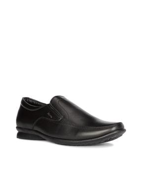 men round-toe slip-on shoes