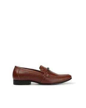 men round-toe slip-on shoes