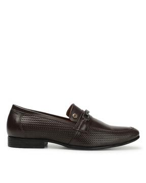 men round-toe slip-on shoes