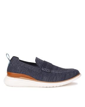 men round-toe slip-on shoes