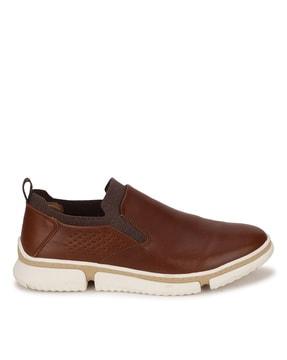 men round-toe slip-on shoes