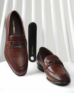 men round-toe slip-on shoes