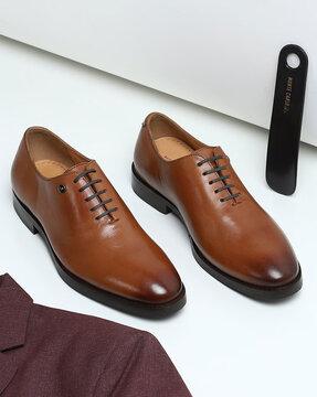 men round-toe slip-on shoes