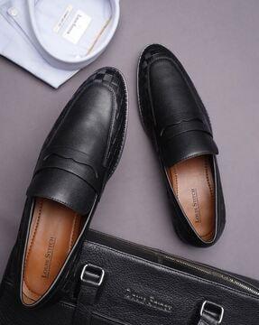 men round-toe slip-on shoes