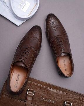 men round-toe slip-on shoes