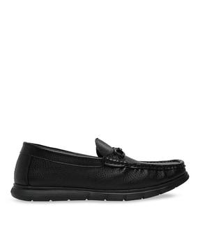 men round-toe slip-on shoes