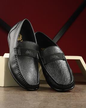 men round-toe slip-on shoes