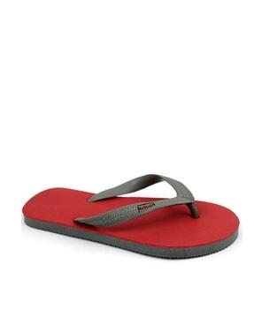 men round-toe thong-strap flip-flops