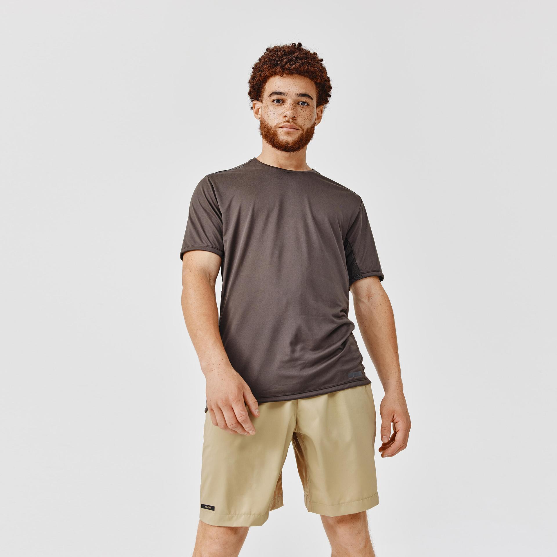 men running breathable slim fit t-shirt dry+ - dark khaki