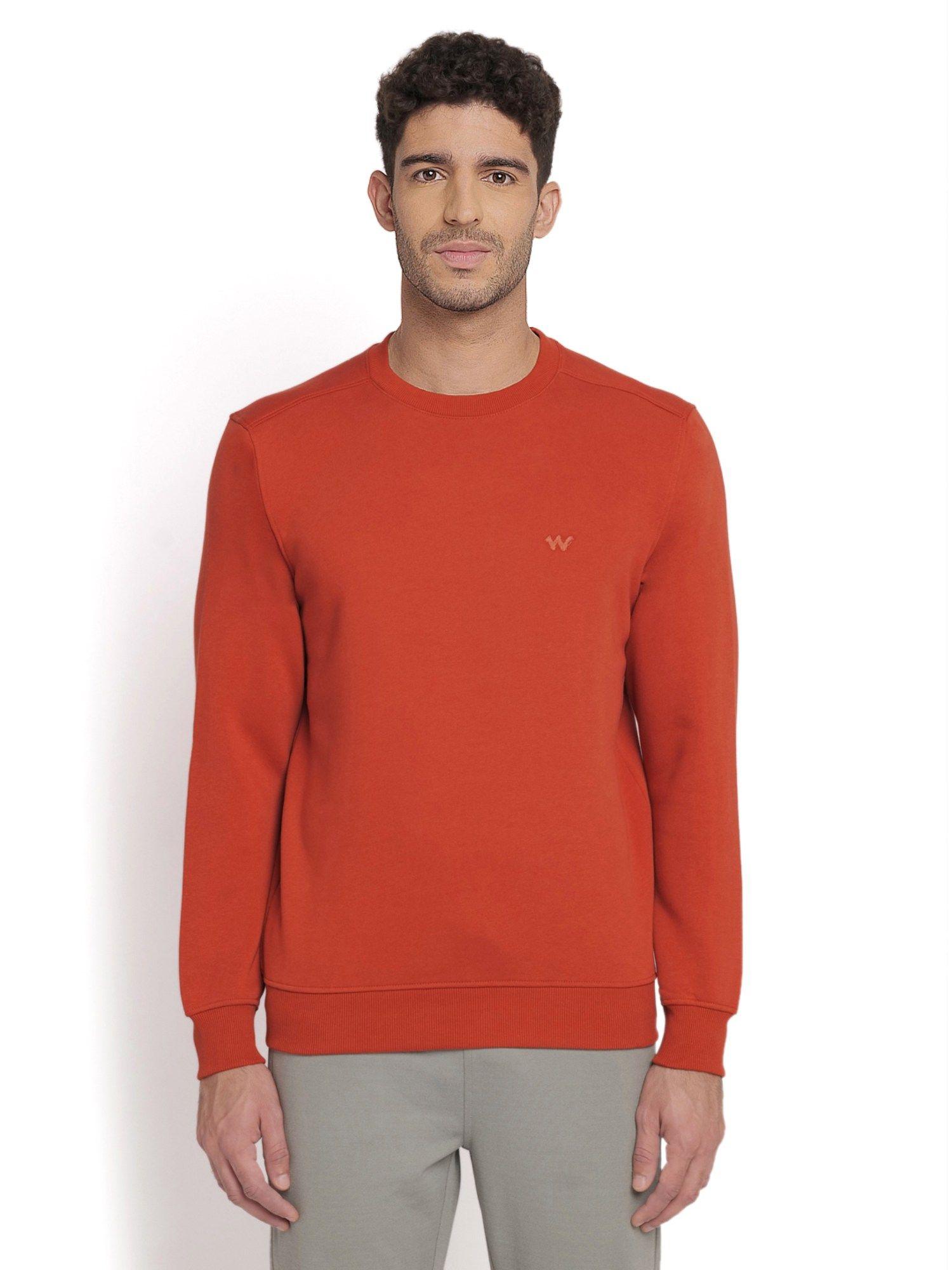 men rust sweatshirt