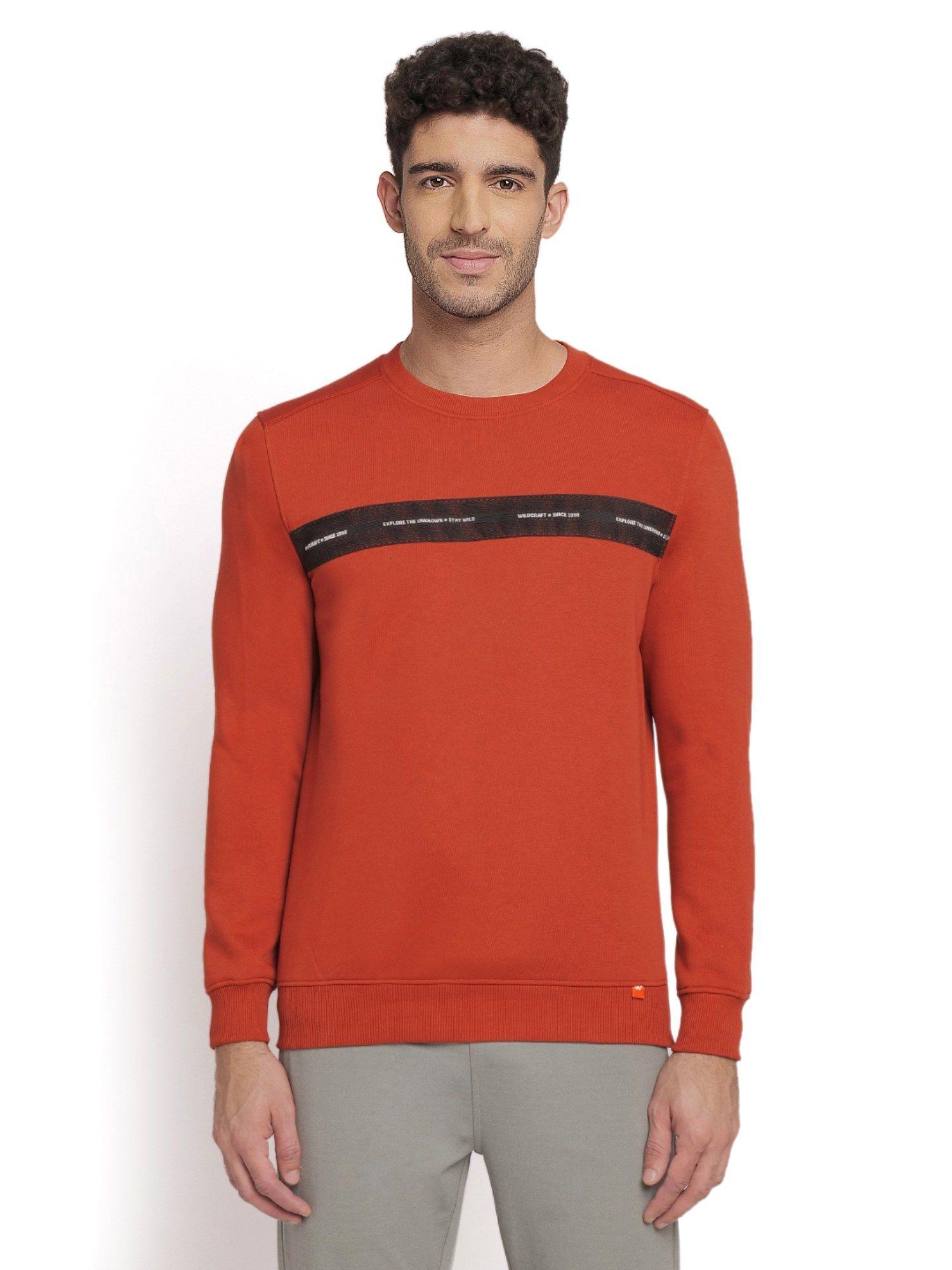 men rust sweatshirt