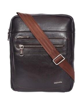 men shoulder bag with zip closure