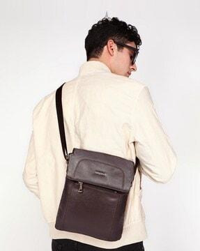 men shoulder bag with zip closure