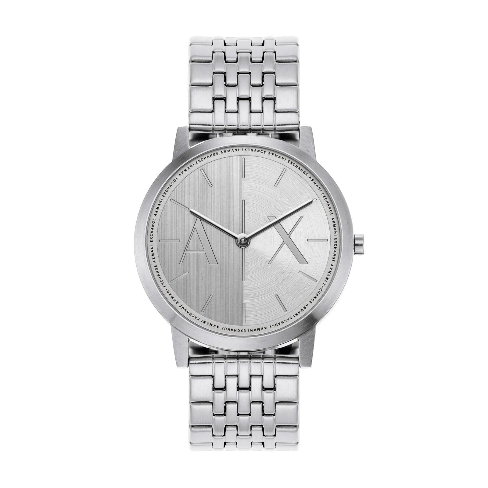 men silver watch ax2870