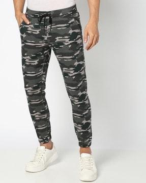 men skinny fit camouflage print joggers