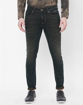 men skinny fit jeans with 5-pocket styling