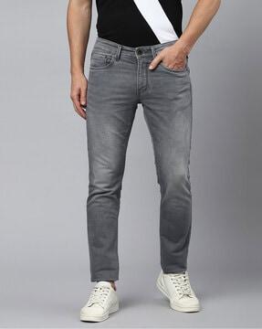 men skinny fit jeans with 5-pocket styling