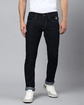 men skinny fit jeans with 5-pocket styling