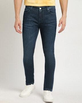 men skinny fit jeans with 5-pocket styling