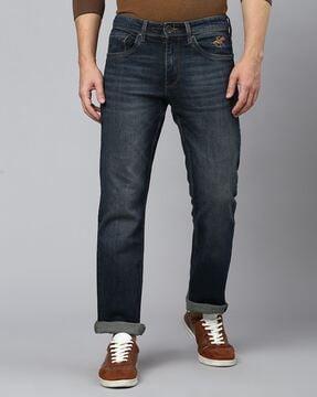 men skinny fit jeans with insert pockets