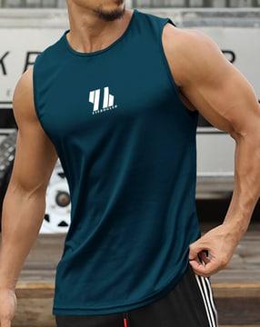 men sleeveless regular fit t-shirt