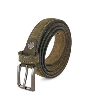men slim belt with tangle buckle-closure