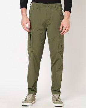 men slim fit cargo pants with insert pockets