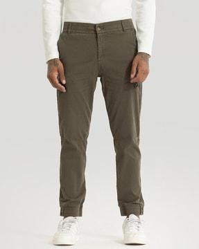 men slim fit cargo pants with insert pockets