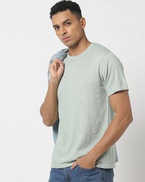 men slim fit cotton crew-neck t-shirt