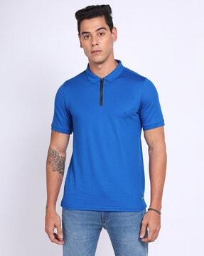 men slim fit cotton polo t-shirt