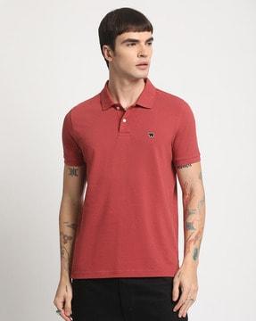 men slim fit cotton polo t-shirt