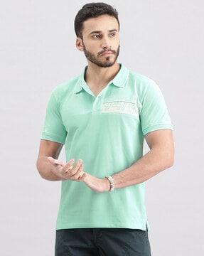 men slim fit cotton polo t-shirt