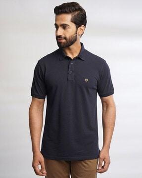 men slim fit cotton polo t-shirt