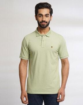 men slim fit cotton polo t-shirt